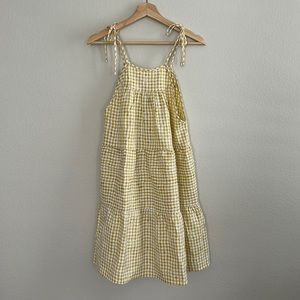NWT En Saison Kanika Mini Dress Yellow Gingham
